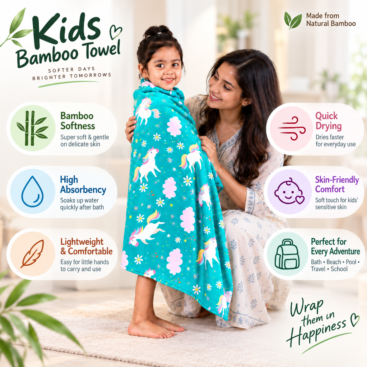 Towels World Kids Bamboo Towel - Image 2