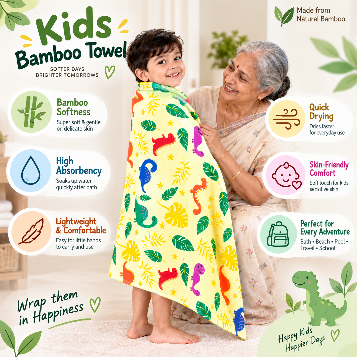 Towels World Kids Bamboo Towel - Image 2