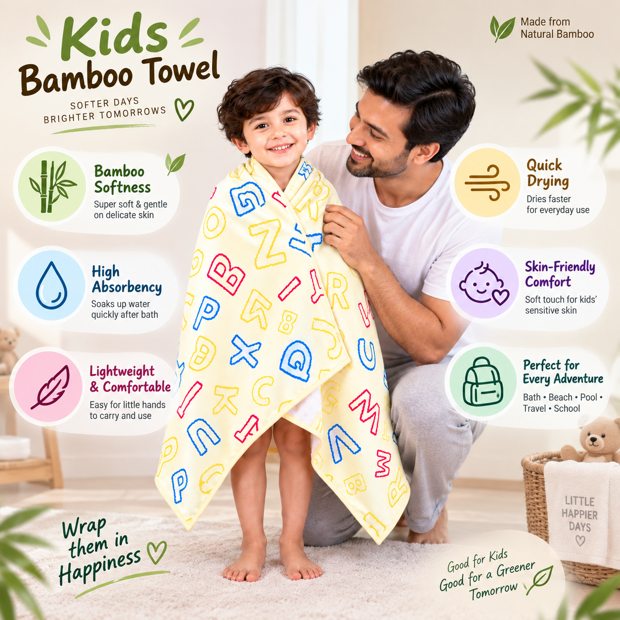 Towels World Kids Bamboo Towel - Image 2