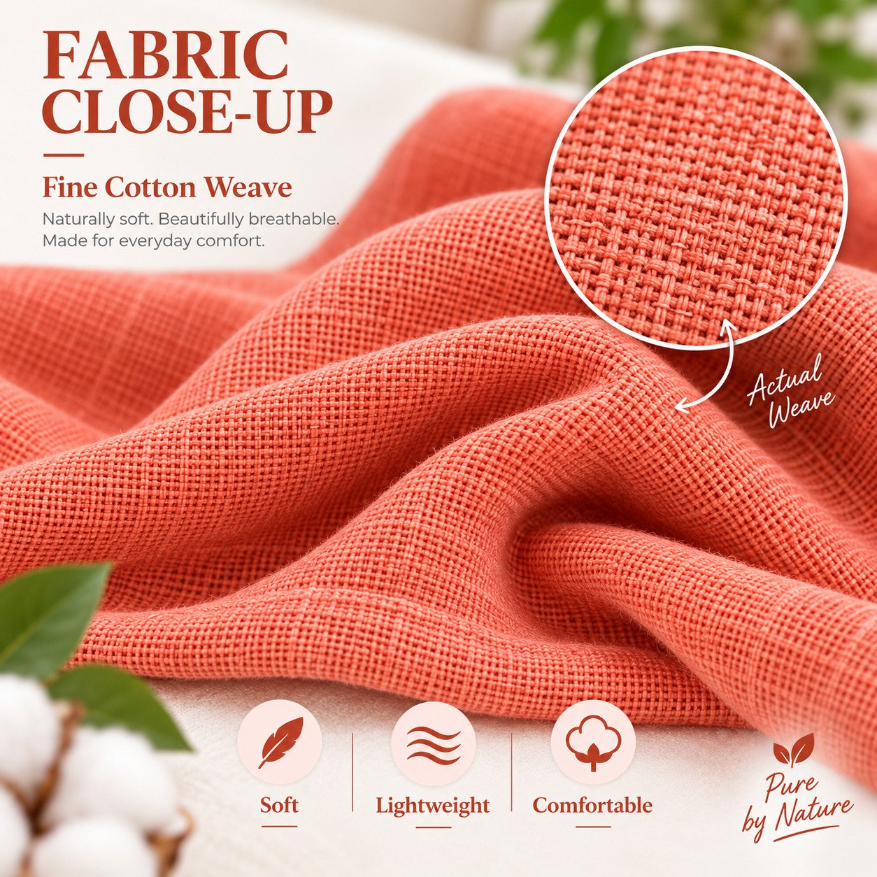 Towels World Naturally Dyed Orange Newborn Baby Towel - Image 3