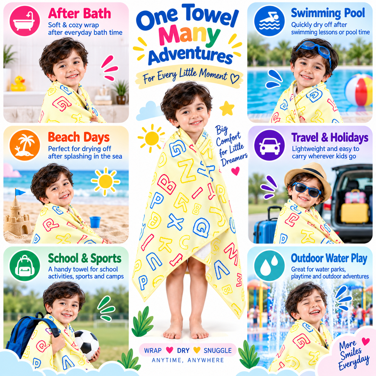 Towels World Kids Bamboo Towels – Pack of 2 - Image 5