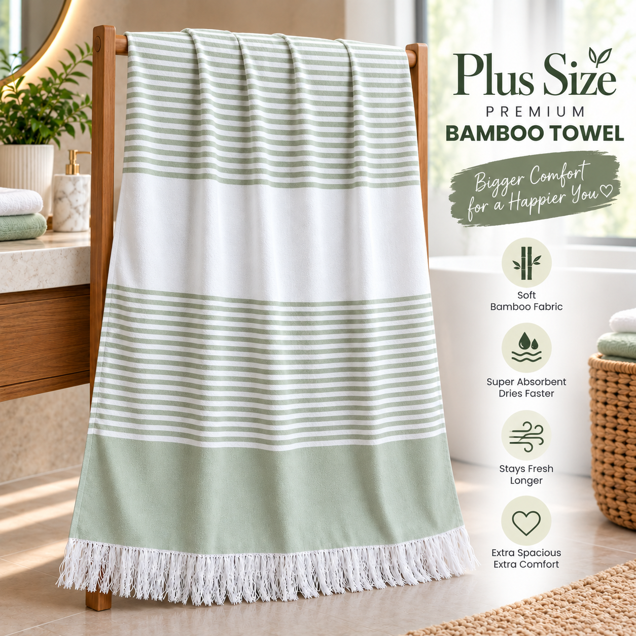 Towels World Plus Size Bamboo Bath Towel - Image 2