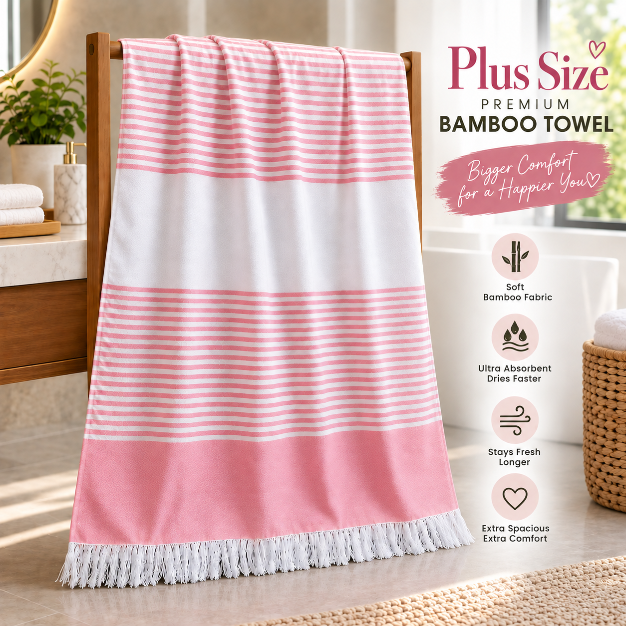 Towels World Plus Size Bamboo Bath Towel - Image 2
