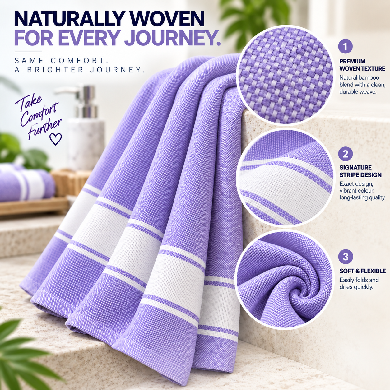 Towels World Lightweight Bamboo Bath Towels - Image 5