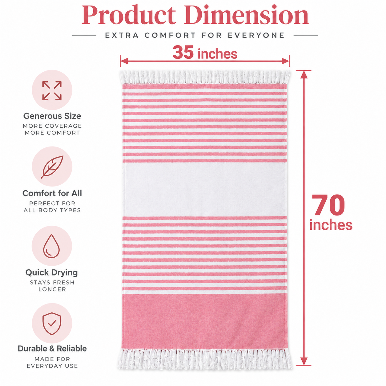 Towels World Plus Size Bamboo Bath Towel - Image 5