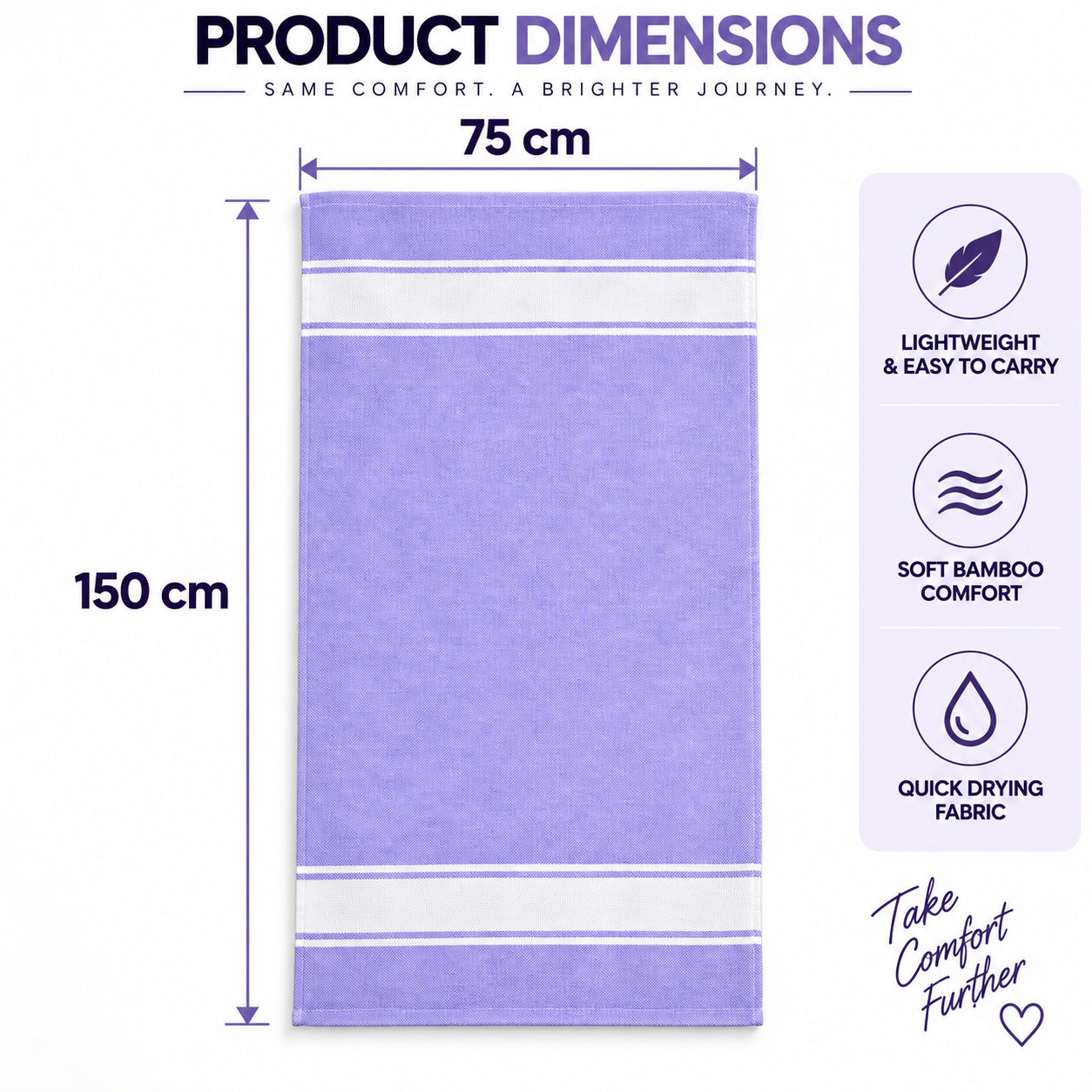 Towels World Lightweight Bamboo Bath Towel - Image 4