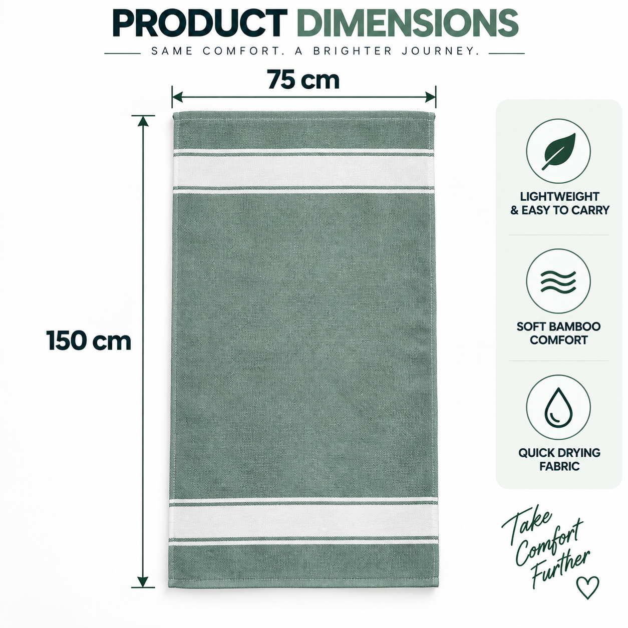 Towels World Lightweight Bamboo Bath Towel - Image 4