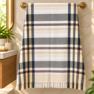 Towels World Premium Cotton Bath Towel – Classical Checks
