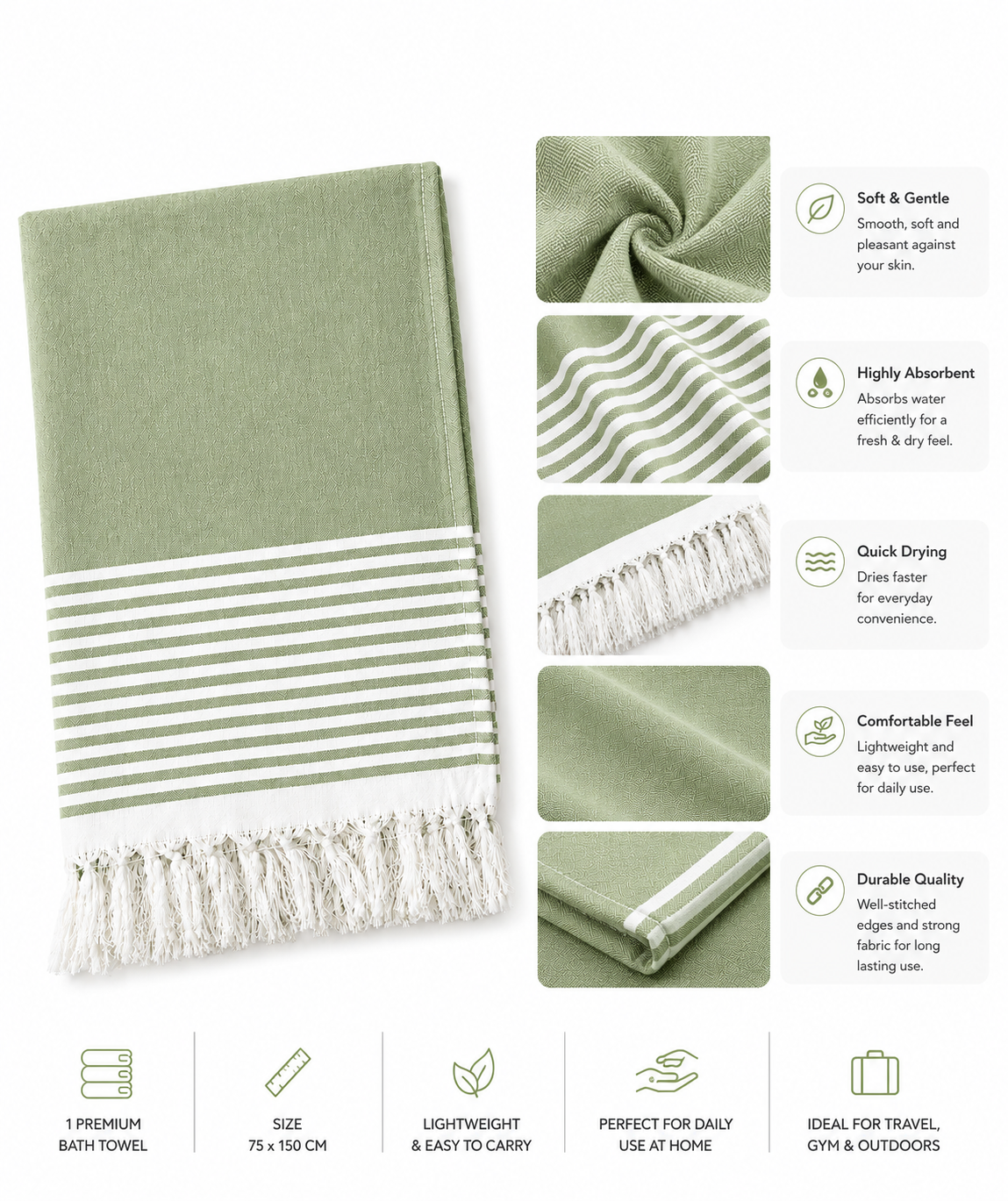 Towels World Bamboo Viscose Bath Towel - Image 6